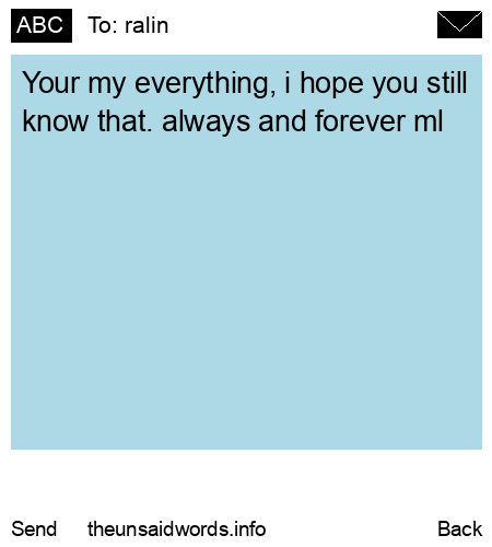 unsent message to ralin
