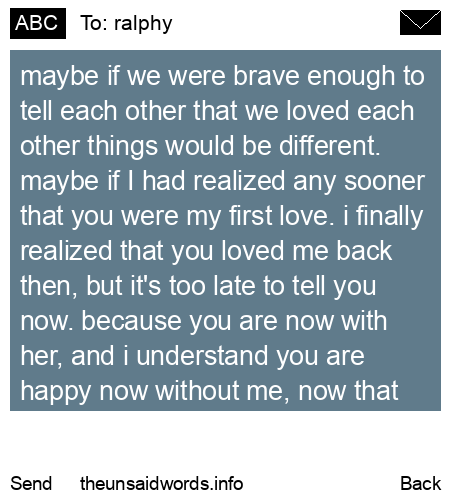 unsent message to ralphy