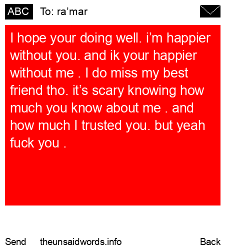 unsent message to ra’mar