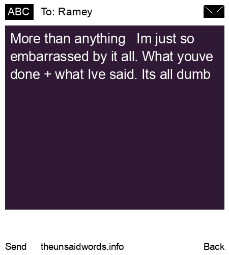 unsent message to Ramey