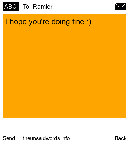 unsent message to Ramier