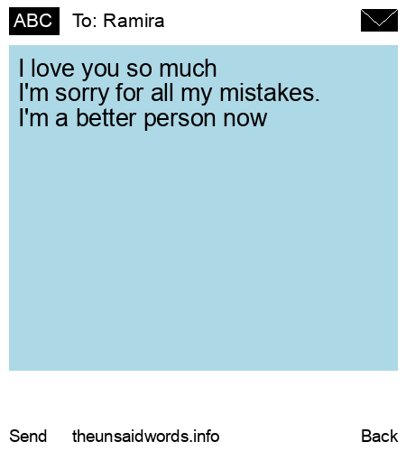 unsent message to Ramira