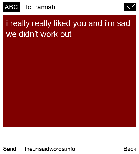 unsent message to ramish