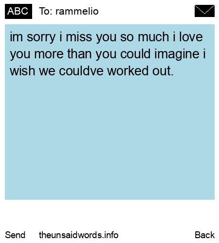 unsent message to rammelio