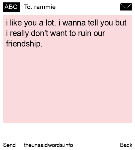 unsent message to rammie