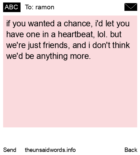 unsent message to ramon
