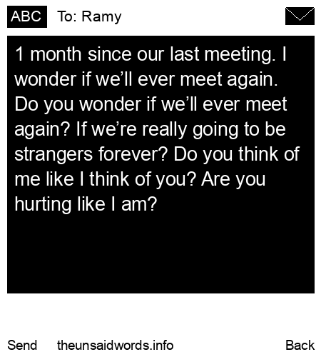 unsent message to Ramy