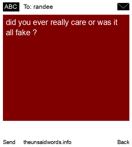unsent message to randee