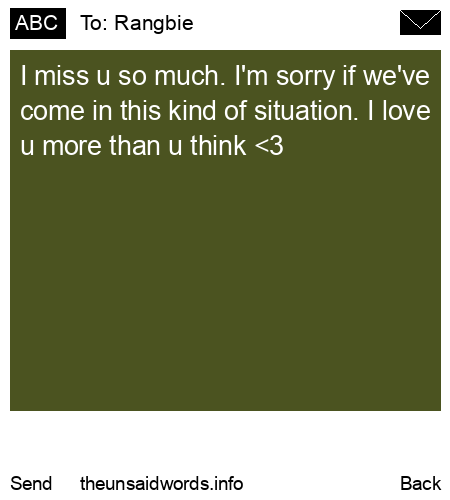 unsent message to Rangbie 