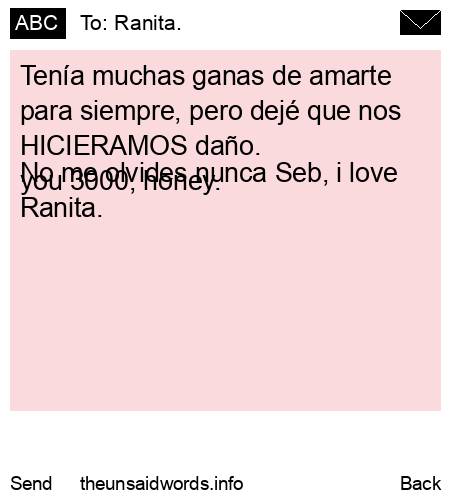 unsent message to Ranita.