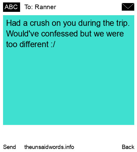 unsent message to Ranner