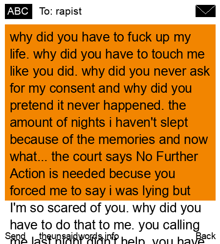 unsent message to rapist