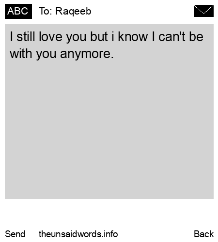 unsent message to Raqeeb