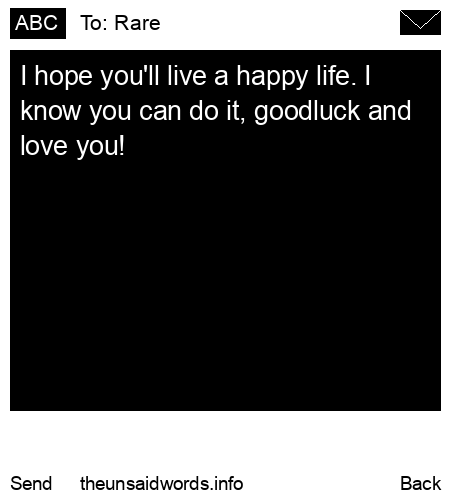 unsent message to Rare