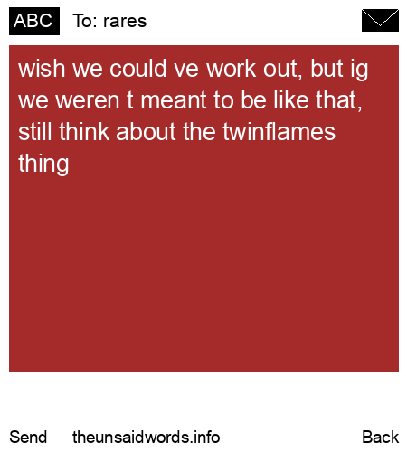 unsent message to rares