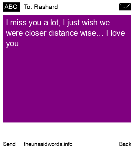 unsent message to Rashard