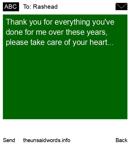 unsent message to Rashead
