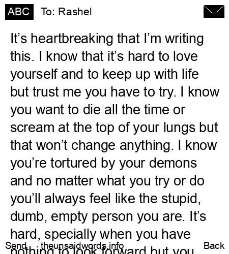unsent message to Rashel