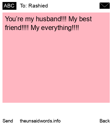 unsent message to Rashied