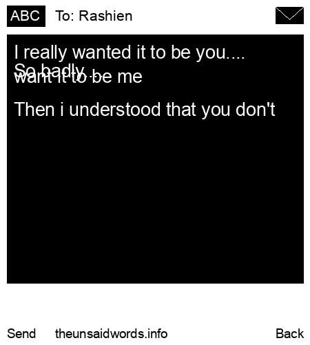 unsent message to Rashien