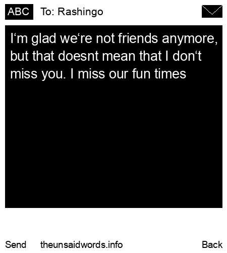 unsent message to Rashingo