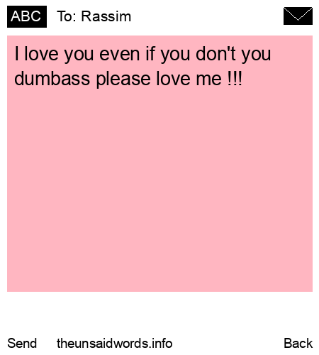 unsent message to Rassim