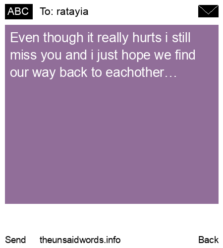 unsent message to ratayia