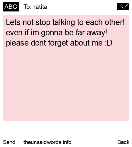 unsent message to ratita