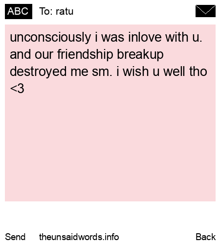 unsent message to ratu