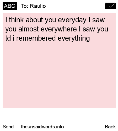 unsent message to Raulio 
