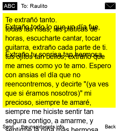 unsent message to Raulito