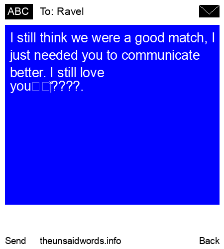 unsent message to Ravel