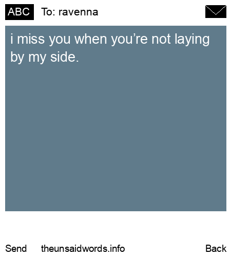 unsent message to ravenna