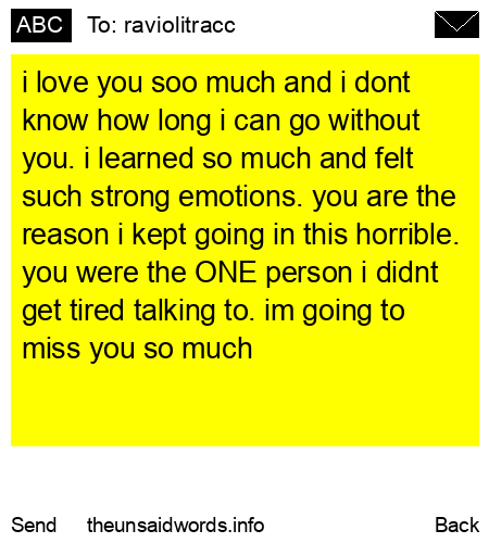unsent message to raviolitracc