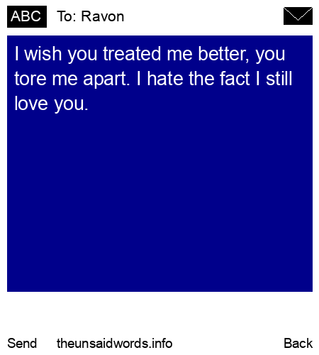 unsent message to Ravon