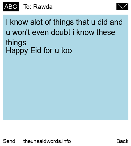 unsent message to Rawda