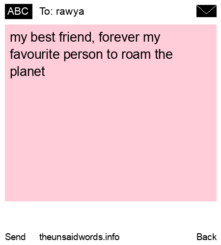 unsent message to rawya
