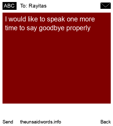 unsent message to Rayitas