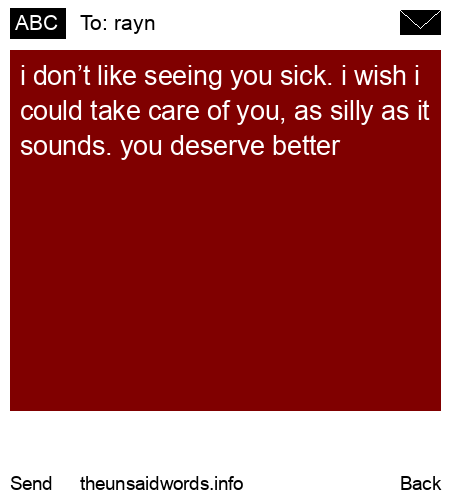 unsent message to rayn
