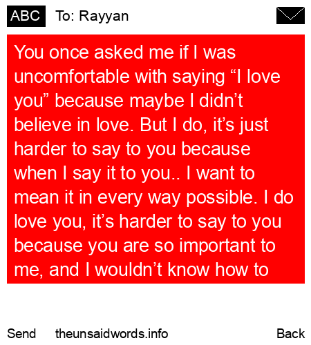 unsent message to Rayyan