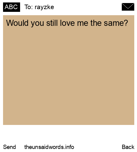 unsent message to rayzke