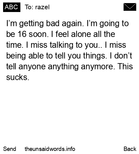 unsent message to razel