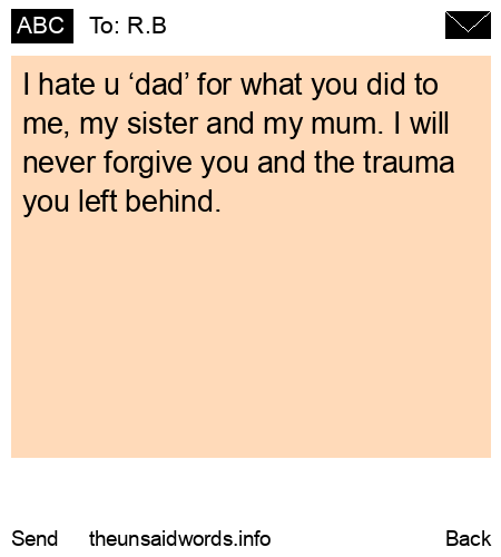 unsent message to R.B