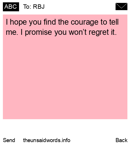 unsent message to RBJ