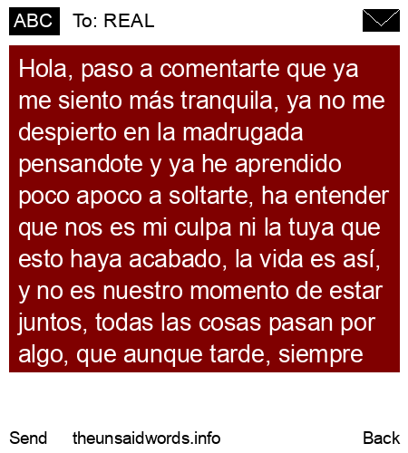 unsent message to REAL