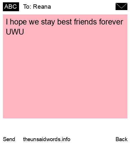unsent message to Reana