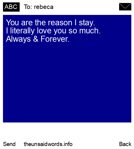 unsent message to rebeca