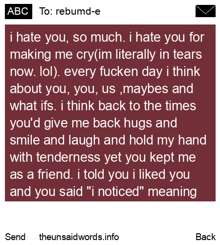 unsent message to rebumd-e