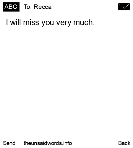 unsent message to Recca
