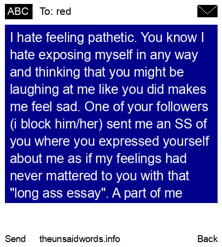 unsent message to red